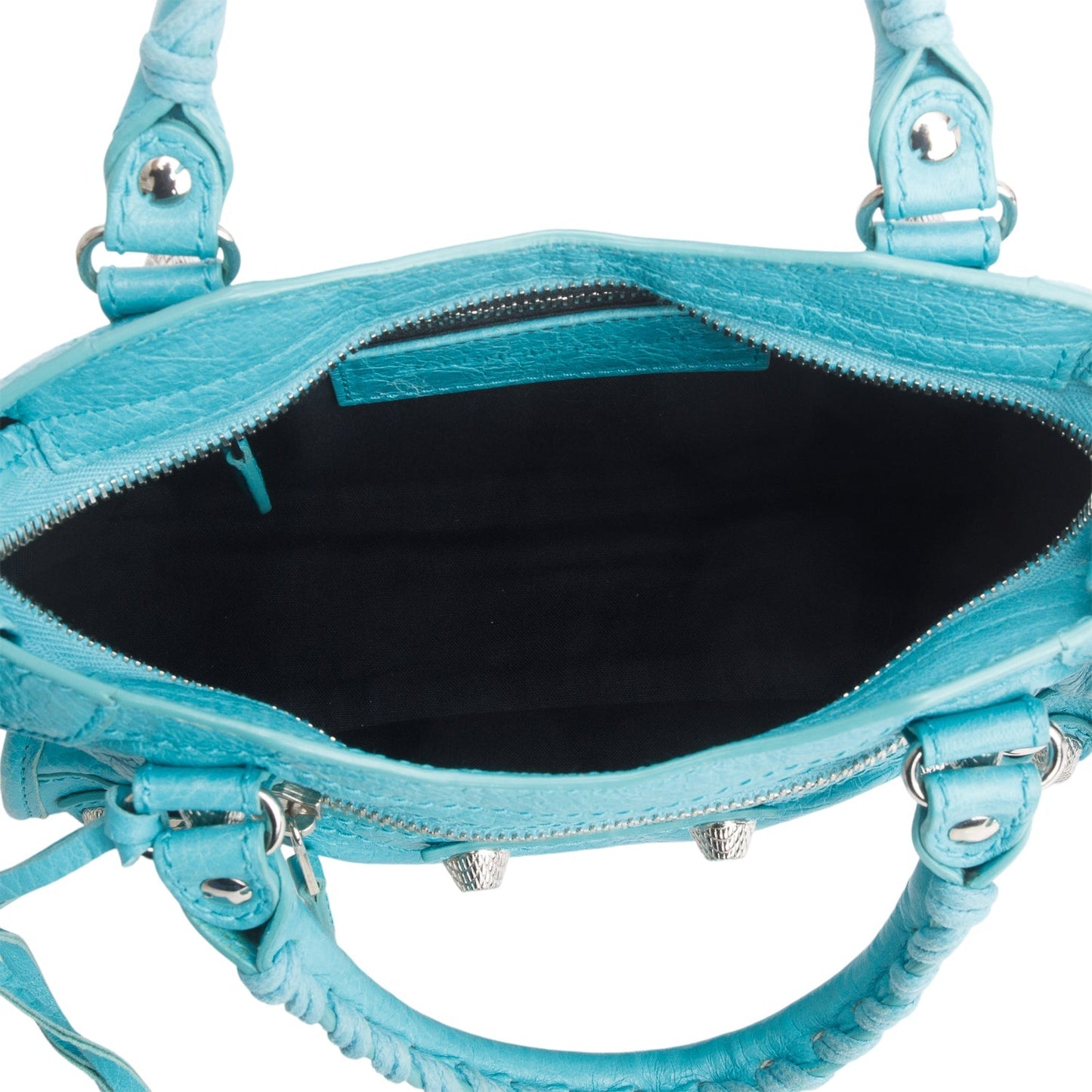 Balenciaga Teal Arena Lambskin Leather Classic Mini City Bag