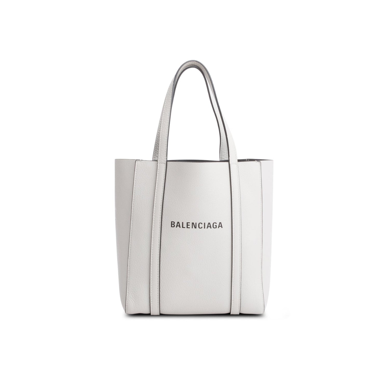 Balenciaga White Smooth Calfskin Logo XXS Everyday Tote