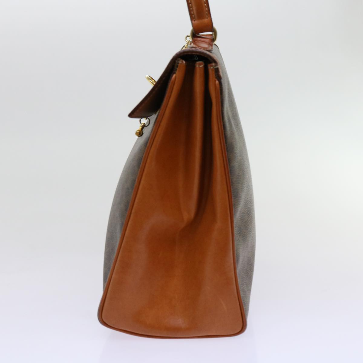 Luxury CELINE Macadam Canvas Hand Bag PVC Brown  69890