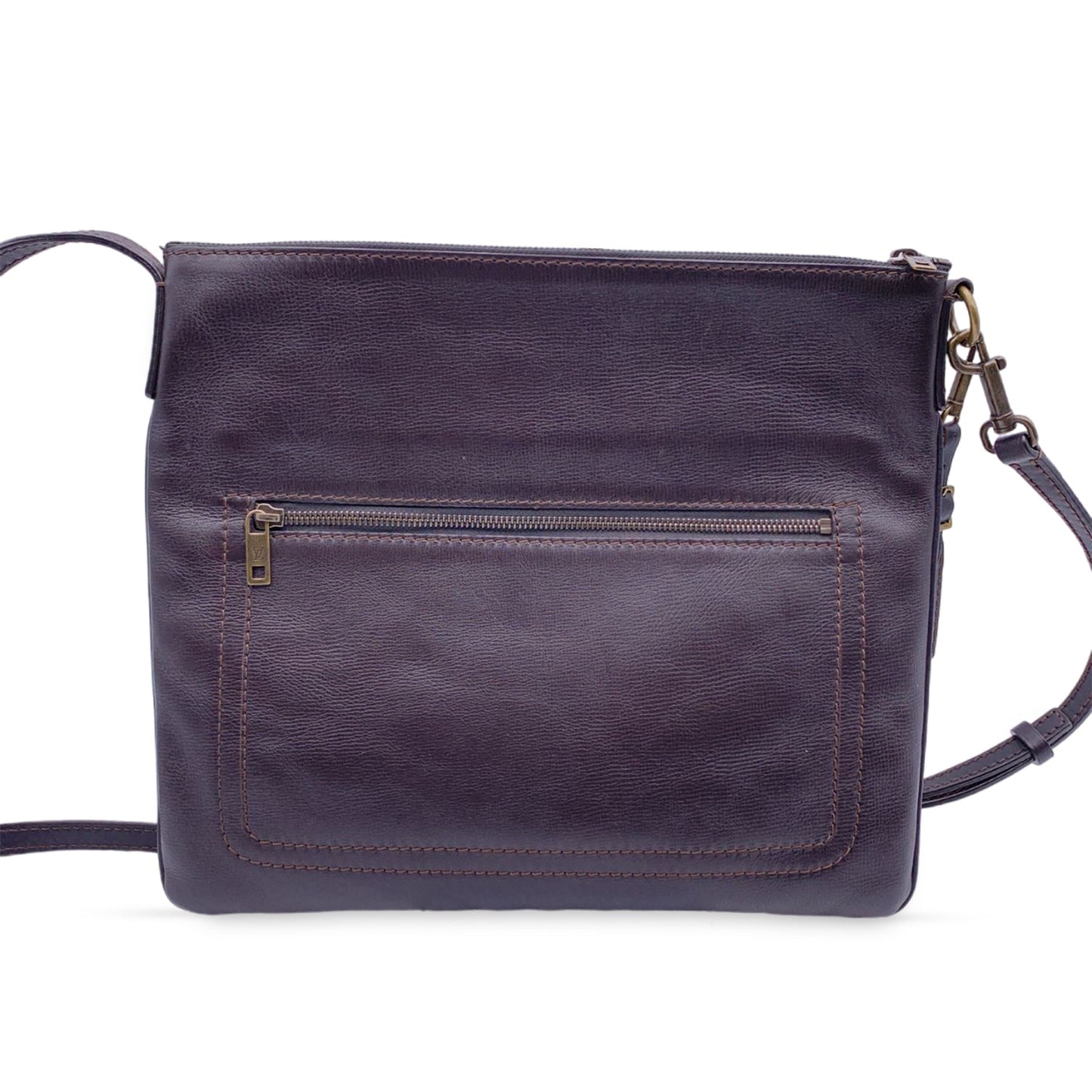 LOUIS VUITTON Brown Utah Shawnee Mm Leather Shoulder Bag