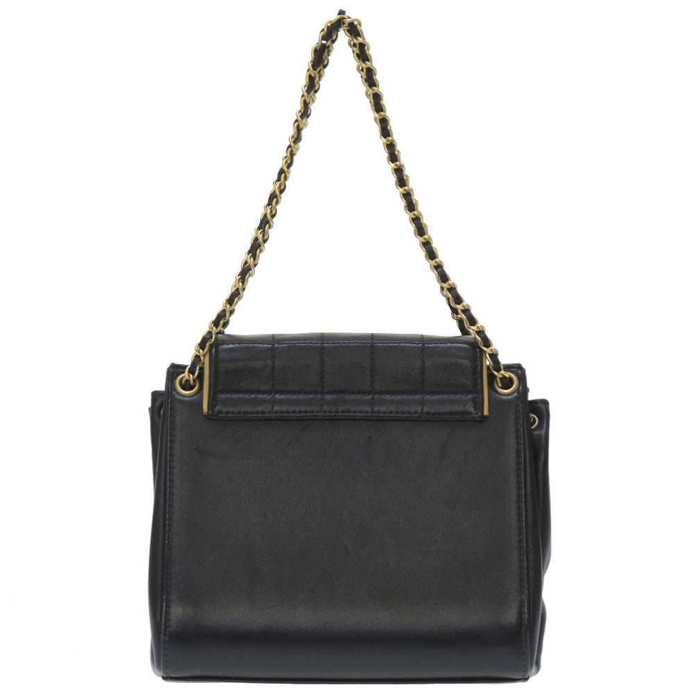 CHANEL Shoulder Bag lambskin black 2.55 chocolate bar Women