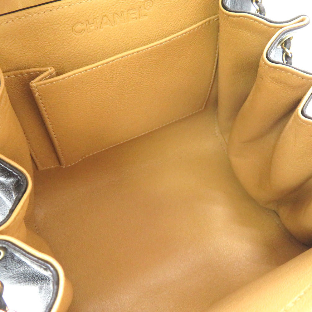 CHANEL Shoulder Bag lambskin black 2.55 chocolate bar Women