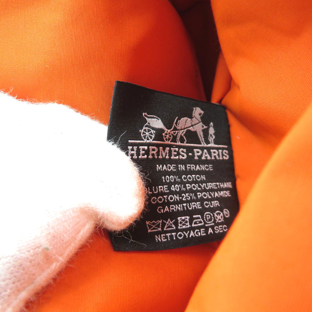HERMES Pouch canvas Orange Bored pouch Women