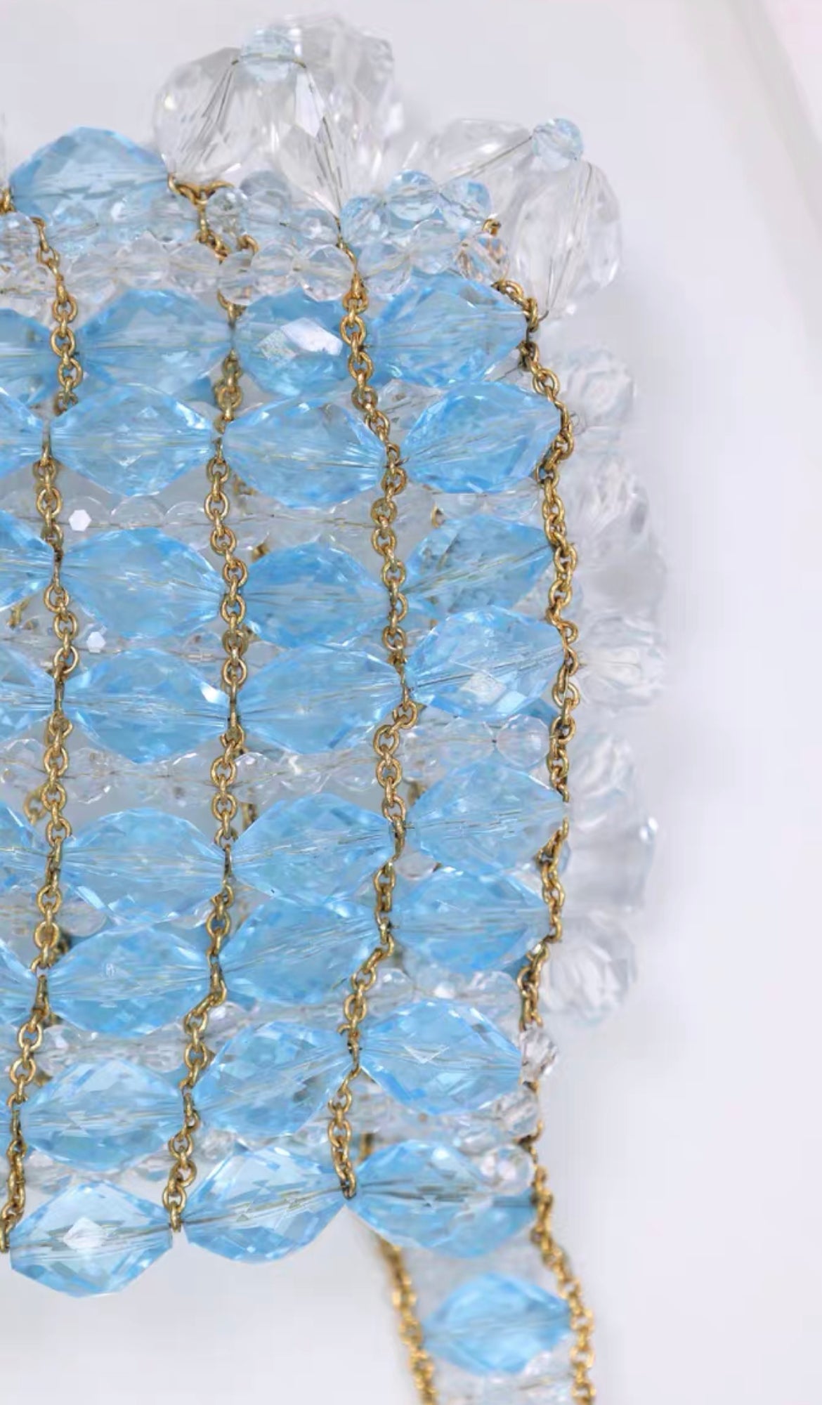 Chanel 1997 Runway  Rare Blue Clutch Minaudière Bag