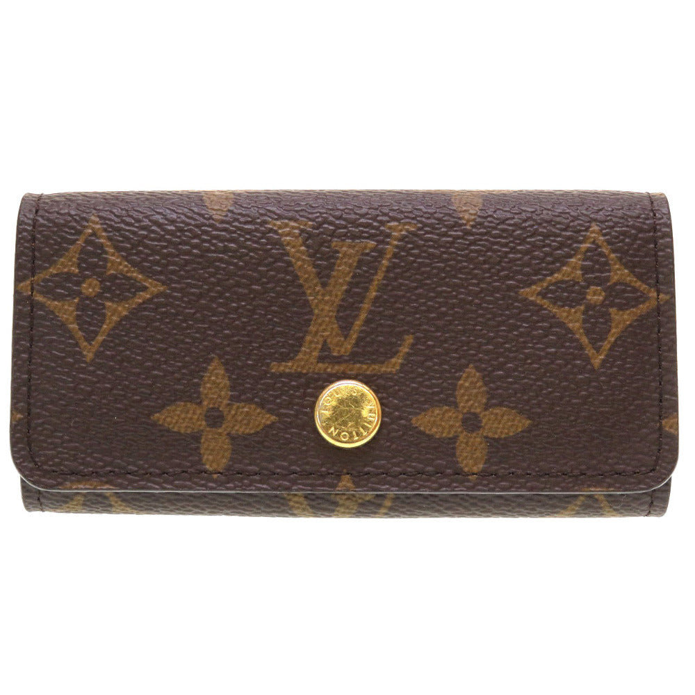 LOUIS VUITTON Key case Key holder Monogram canvas Brown 4 hooks Monogram Multicles4 Women