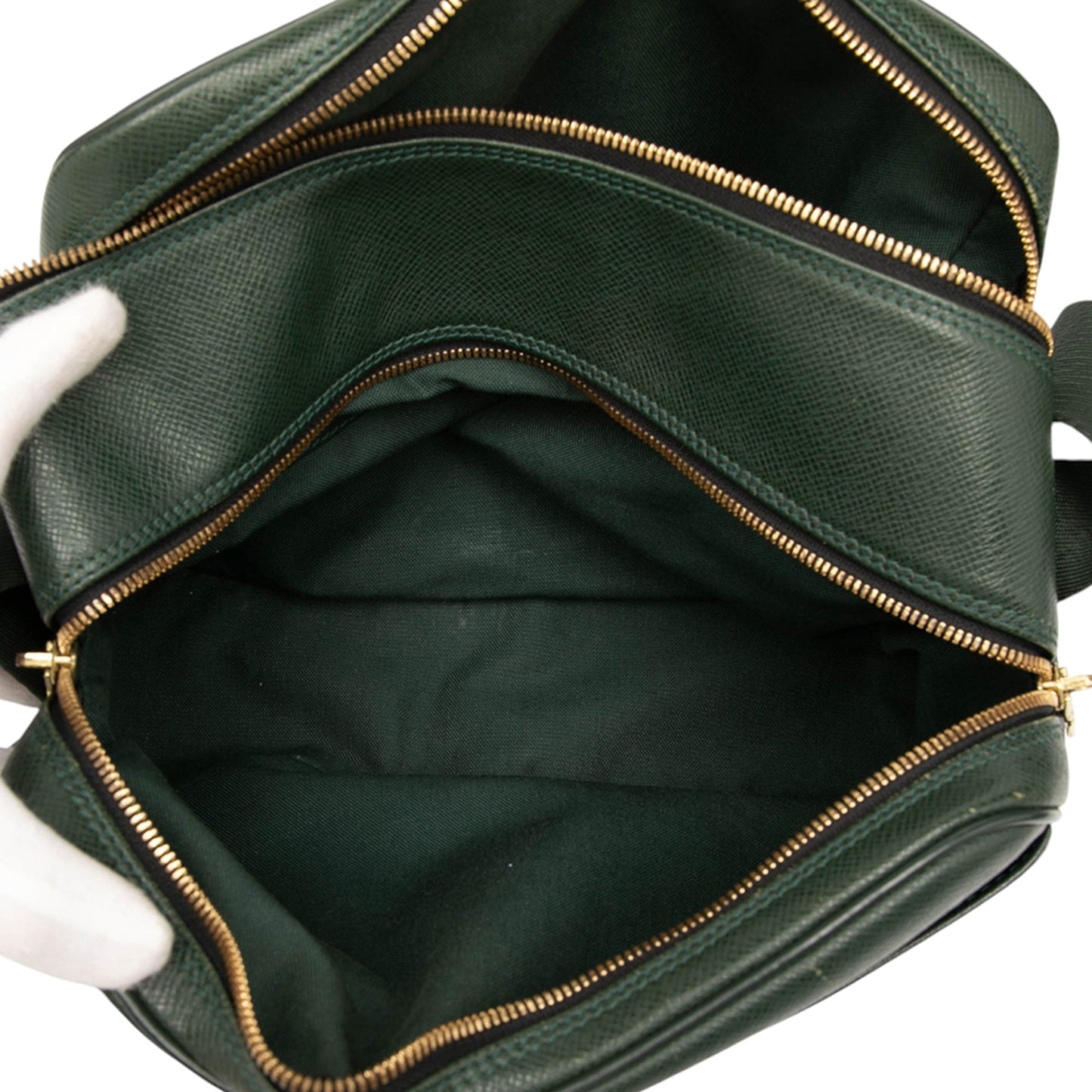 Dark Green Louis Vuitton Taiga Reporter PM Crossbody Bag