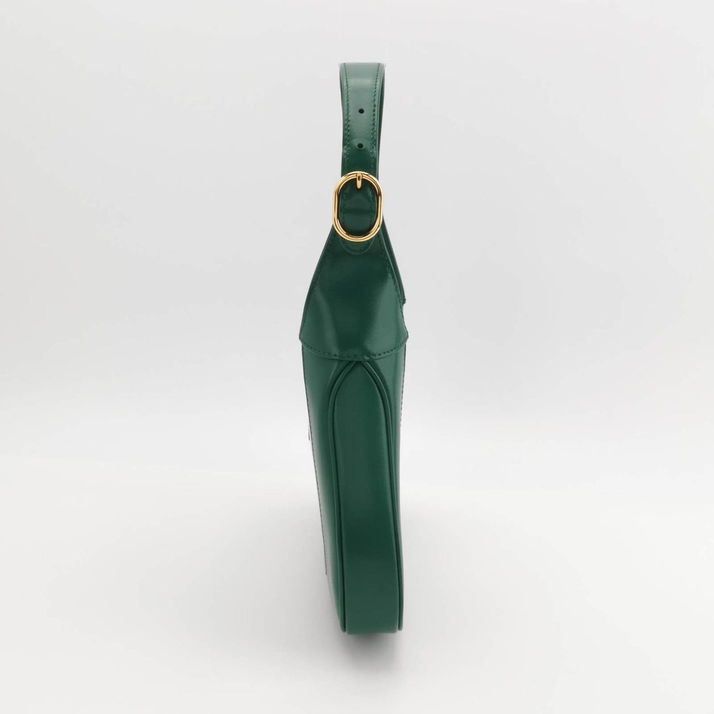 Gucci Jackie 1961 Green Leather Bag Small with Adjustable Strap