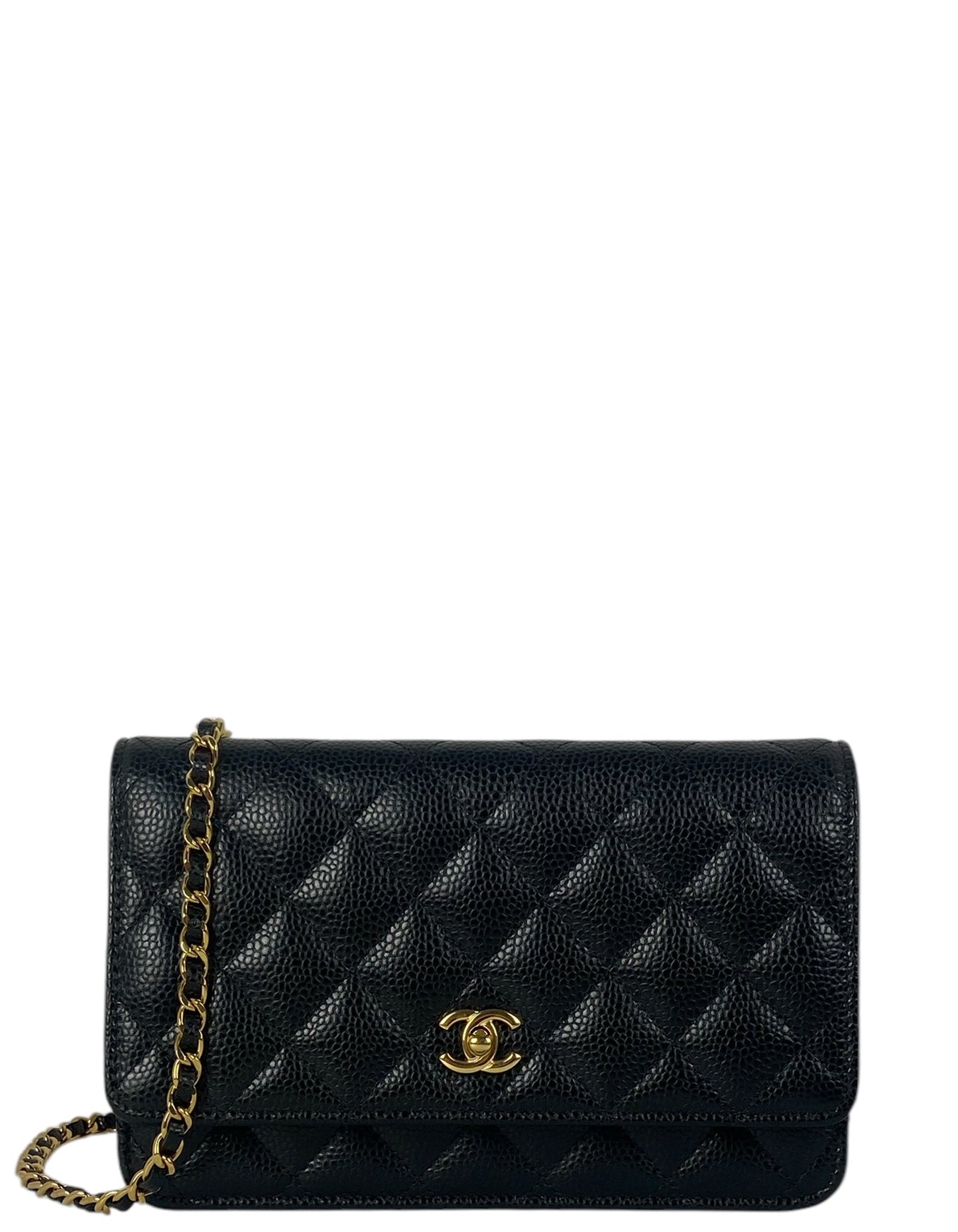 Chanel Black Caviar Leather Twistlock WOC Crossbody