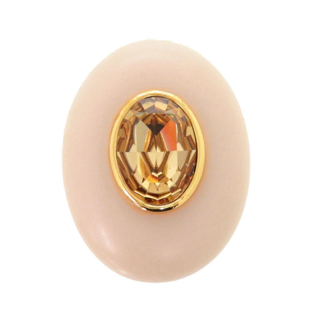 CELINE Brooch Metal, Crystal pink beige vintage Women