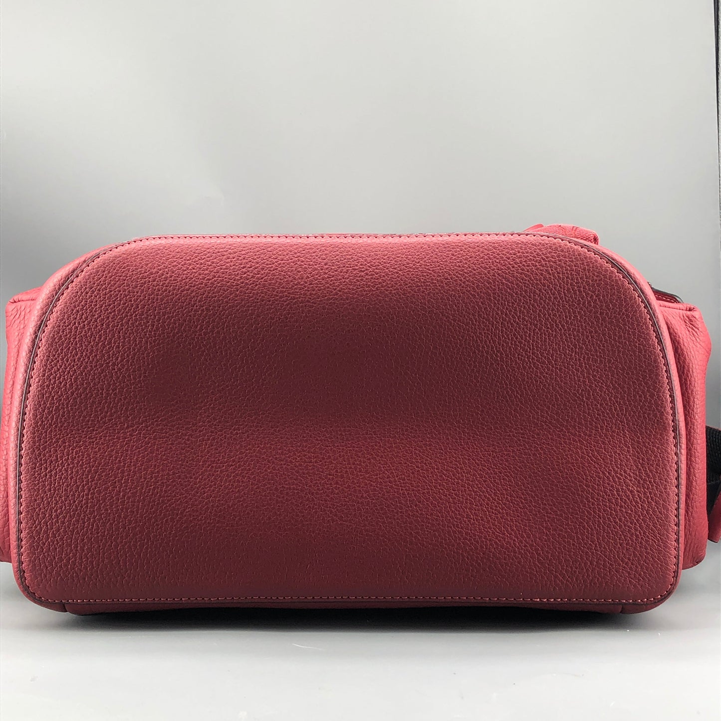 Coach Signature Canvas & Leather Flap Backpack Bag Red