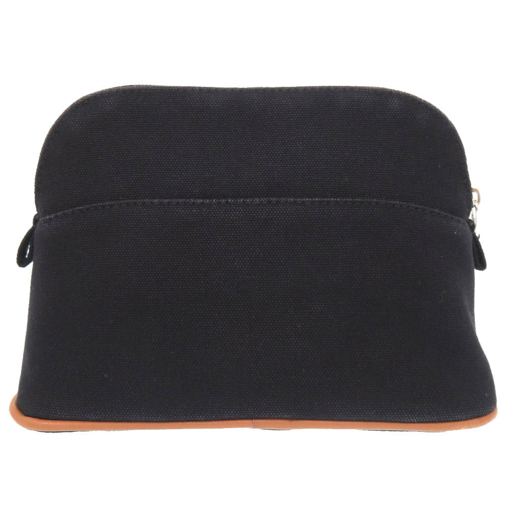 HERMES Pouch canvas black Bored pouch 20 Women