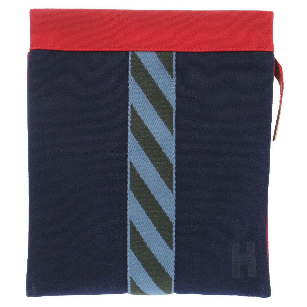 HERMES Clutch bag 456116 Canvas, Cotton Navy Jimetu Jumping High Case mens Used
