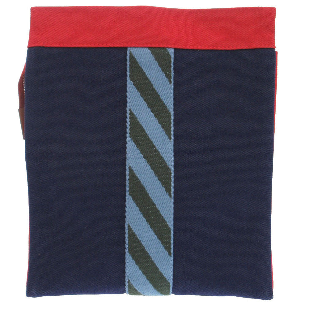 HERMES Clutch bag 456116 Canvas, Cotton Navy Jimetu Jumping High Case mens Used