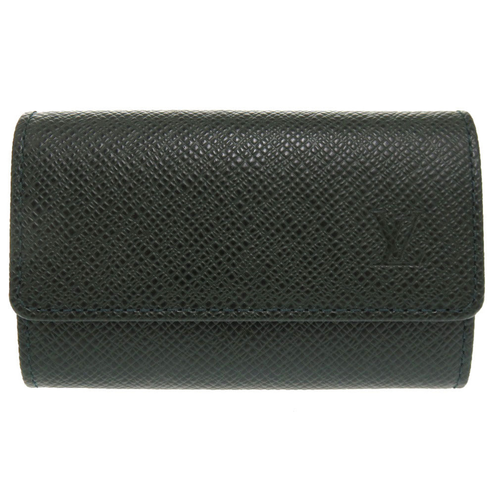 LOUIS VUITTON Key case Key holder Taiga Leather Deep green Taiga Multicles6 mens