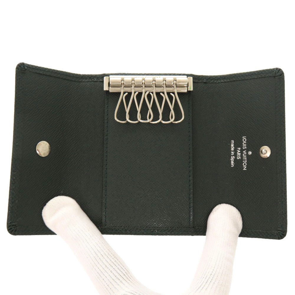 LOUIS VUITTON Key case Key holder Taiga Leather Deep green Taiga Multicles6 mens