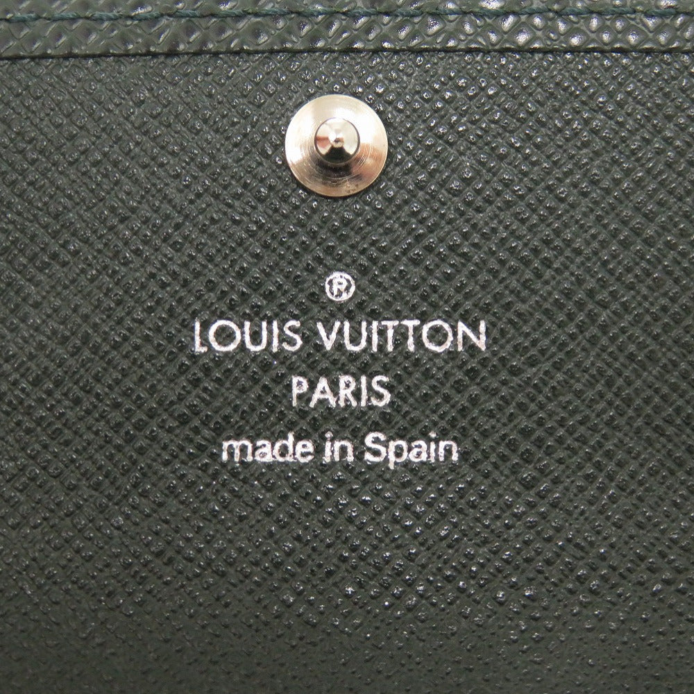 LOUIS VUITTON Key case Key holder Taiga Leather Deep green Taiga Multicles6 mens