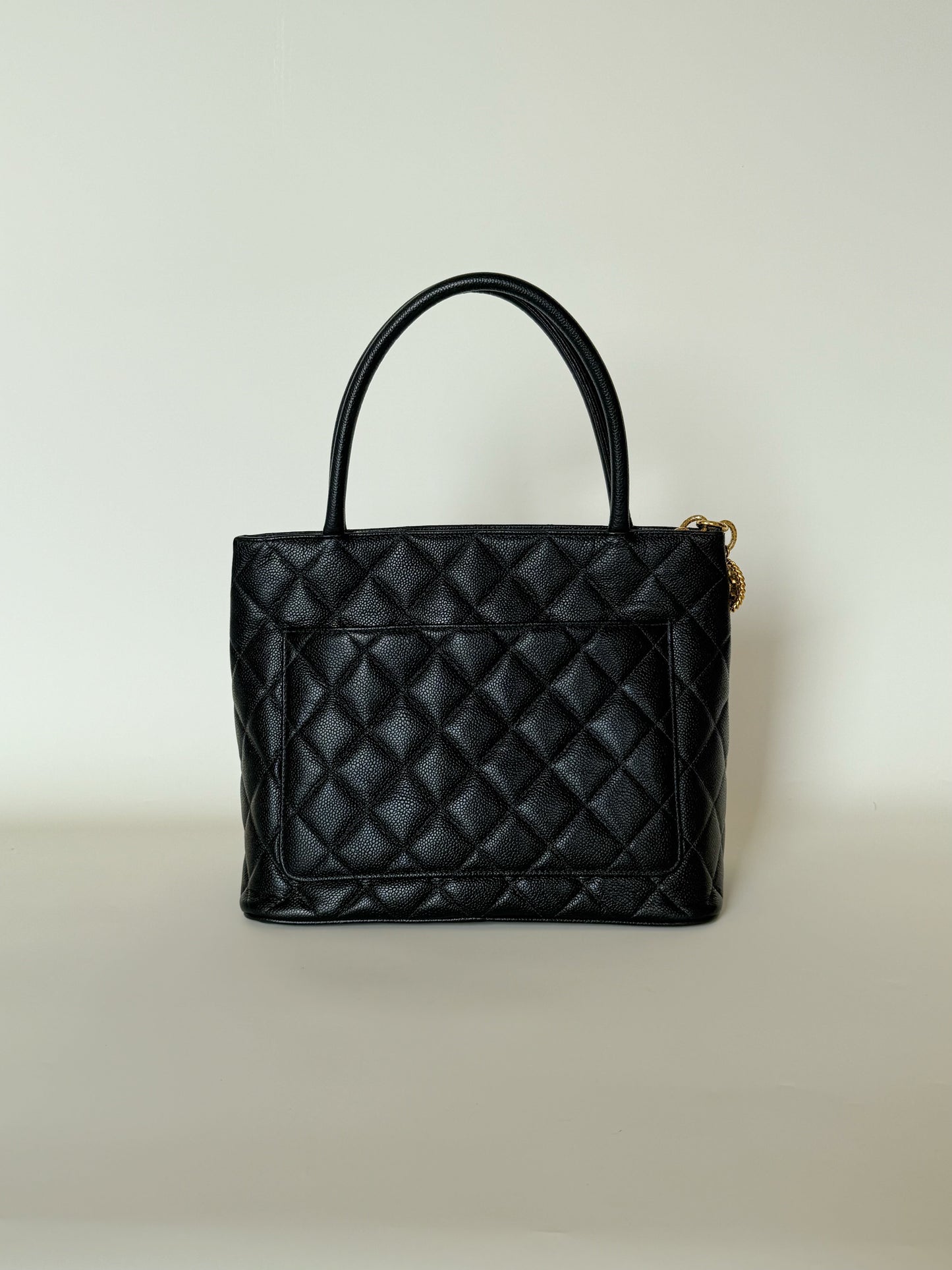 Chanel Medallion Quilted Caviar Tote