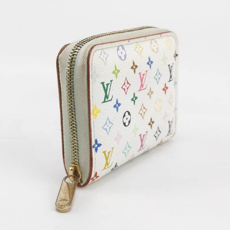 Louis Vuitton x Takashi Murakami Card Holder Zippy White Multicolor