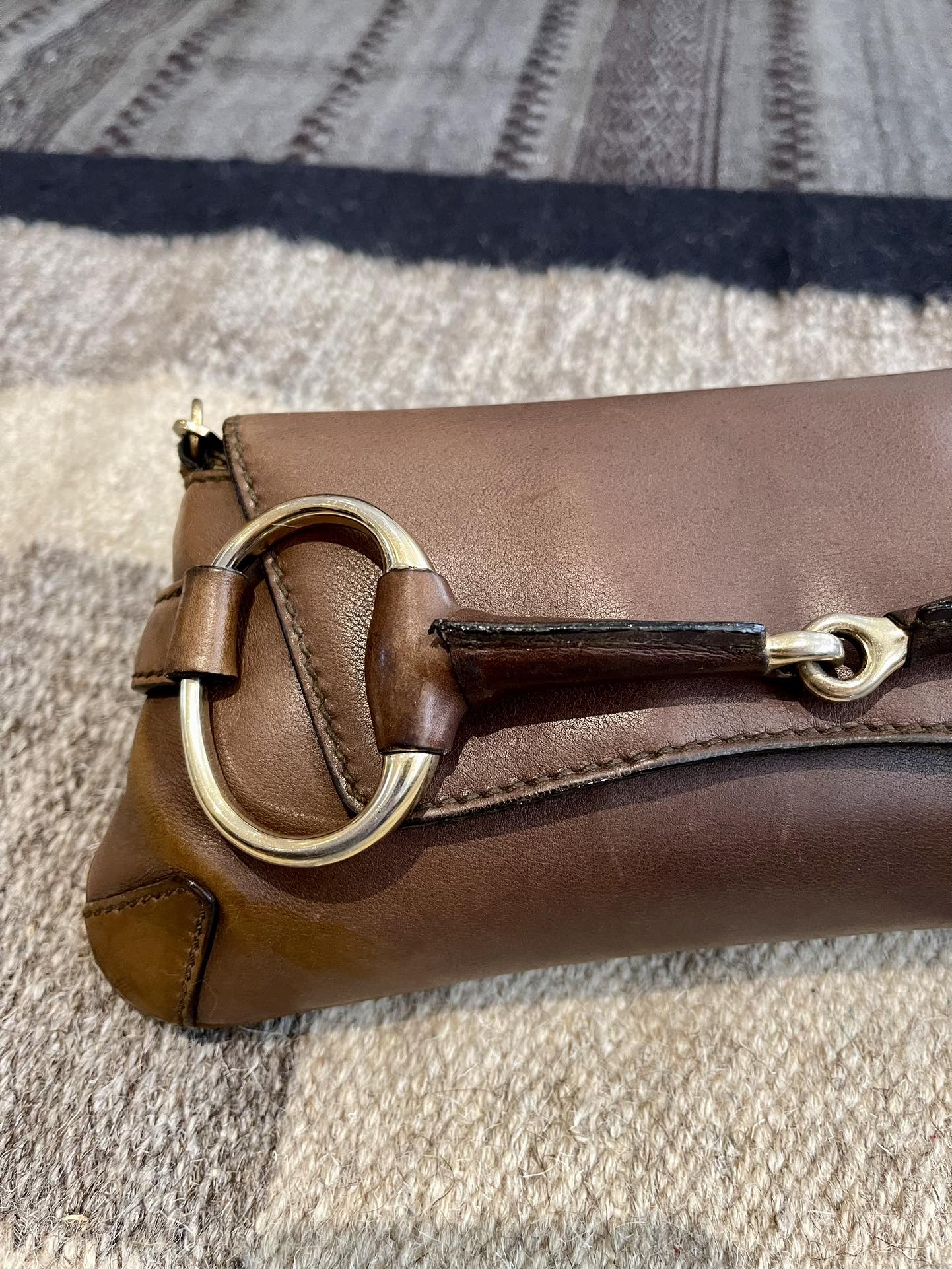 Gucci Horsebit 1955 Small Coffee Brown Leather Shoulder Bag