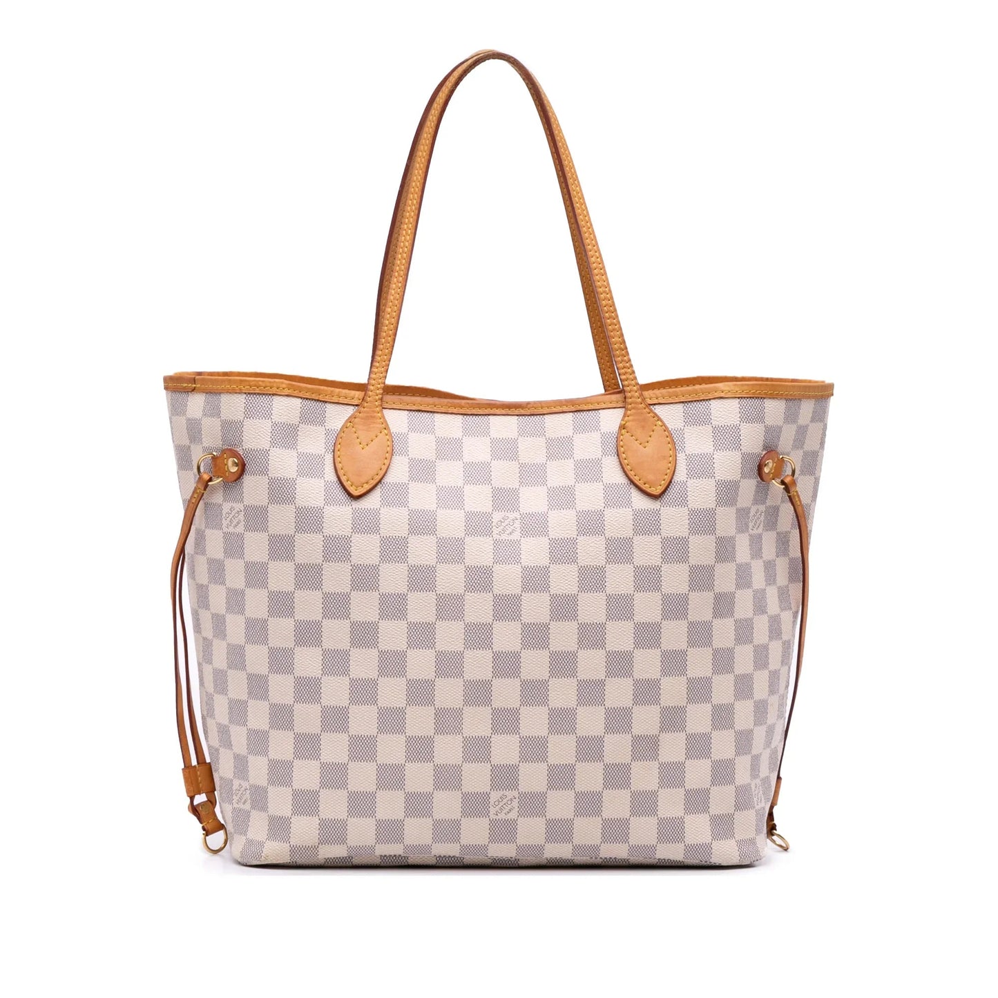 White Louis Vuitton Damier Azur Neverfull MM Tote Bag
