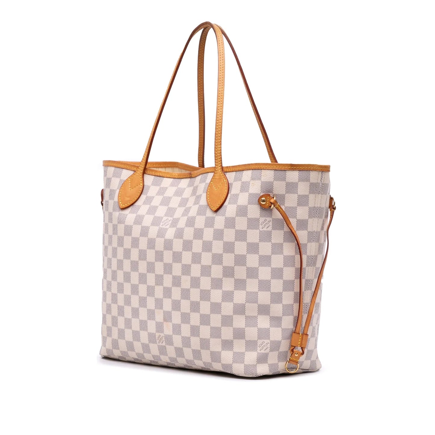 White Louis Vuitton Damier Azur Neverfull MM Tote Bag