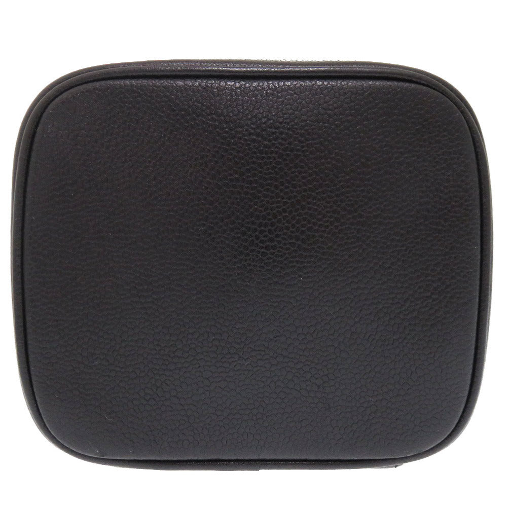 CHANEL Handbag Caviar skin black COCO Mark Vertical vanity bag Women