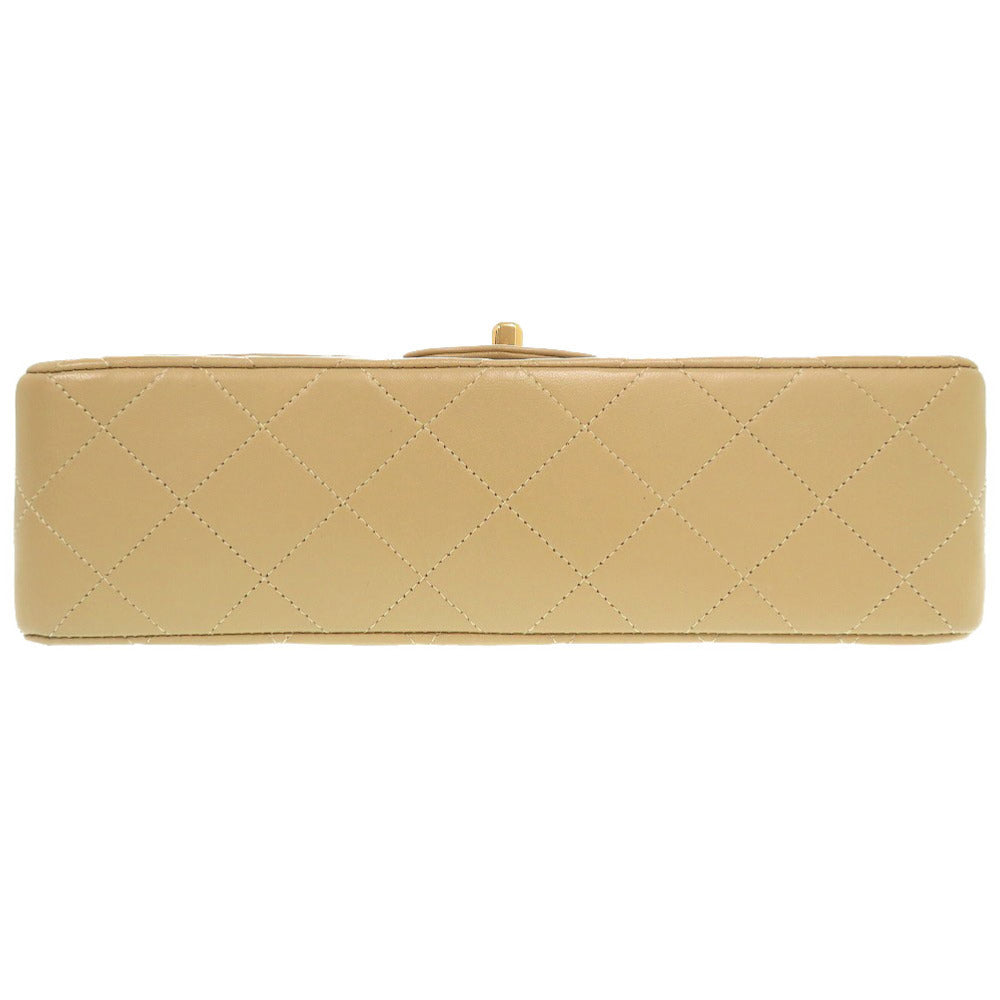 CHANEL Shoulder Bag A01113 lambskin beige Matelasse 23 Double Flap COCO Mark Women