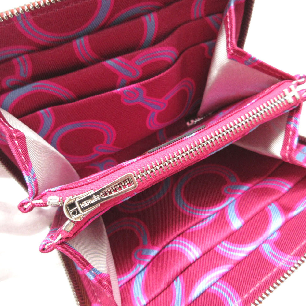 HERMES Coin case Evercolor, Silk Rouge ash Zip Around Azap compact silk in Women(Unisex)