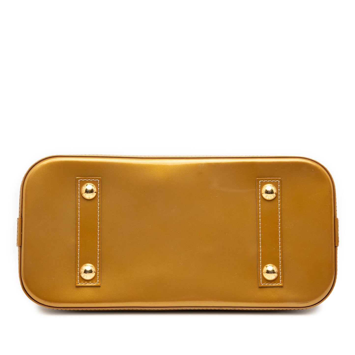 Gold Louis Vuitton Monogram Vernis Alma PM Handbag