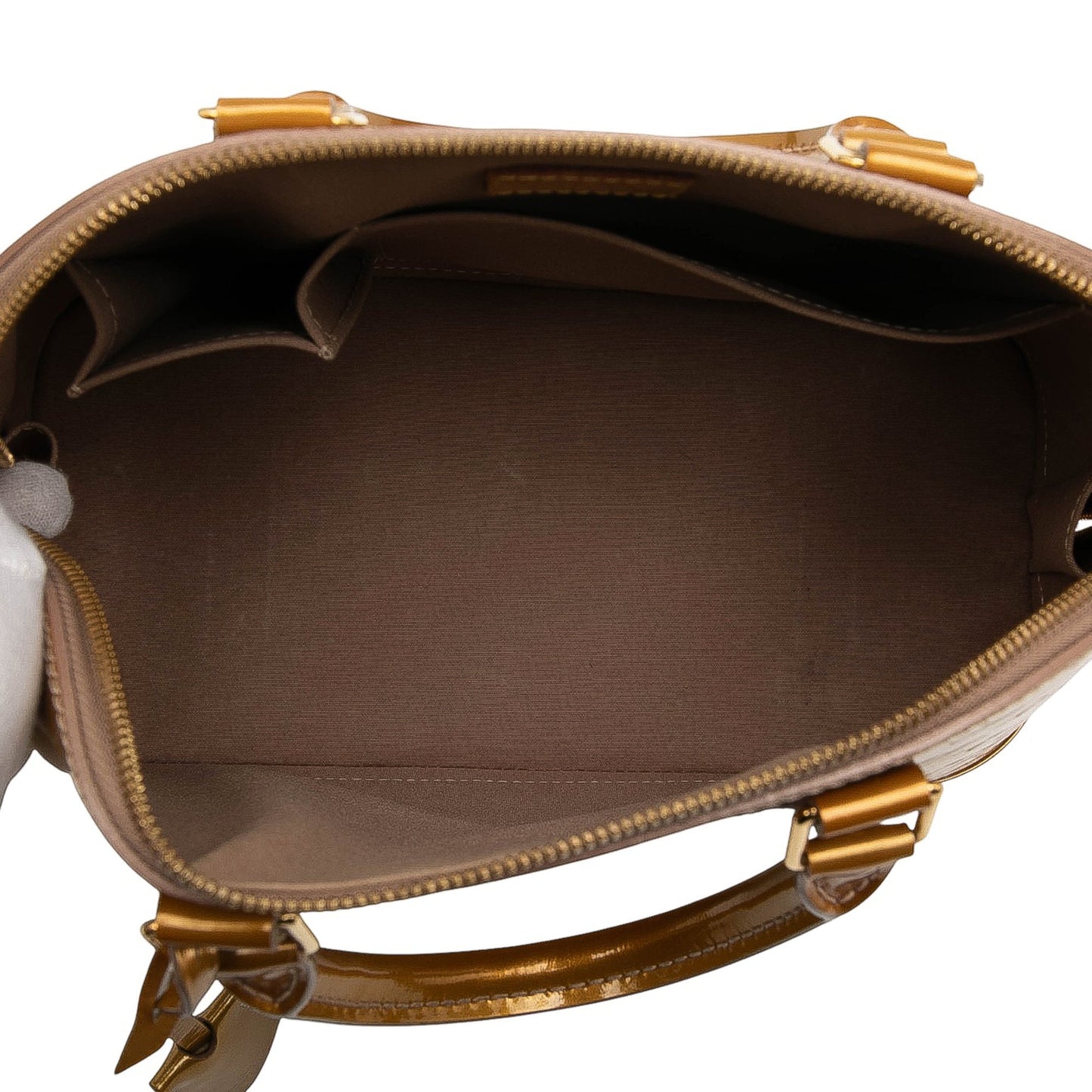 Gold Louis Vuitton Monogram Vernis Alma PM Handbag