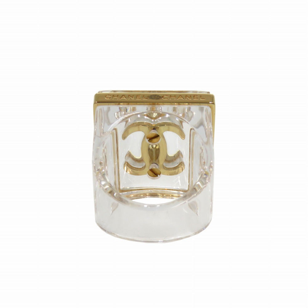 CHANEL Ring plastic gold COCO Mark Women