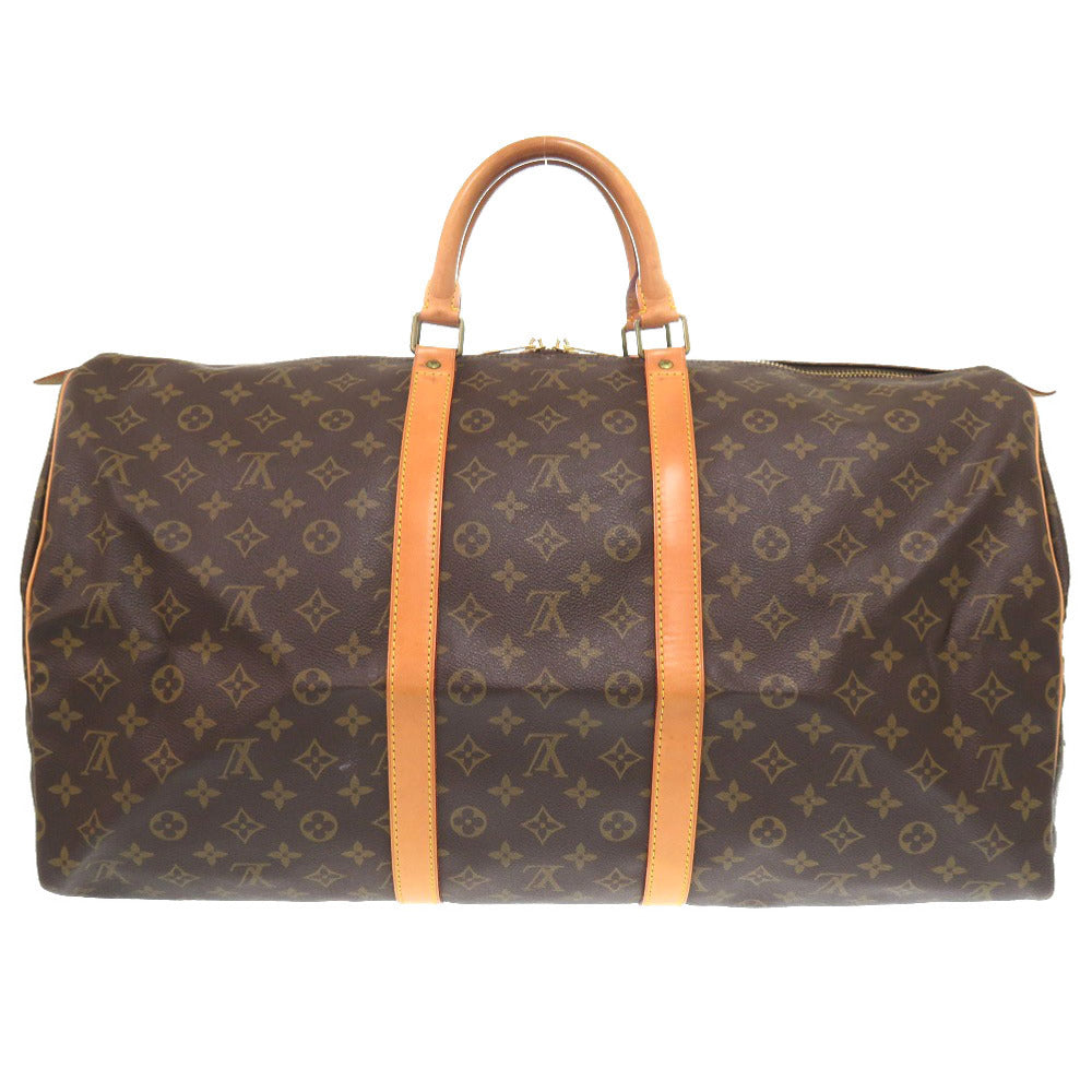 LOUIS VUITTON Boston Duffel bag M41424 Monogram canvas Brown Monogram Keepall 55 mens(Unisex)