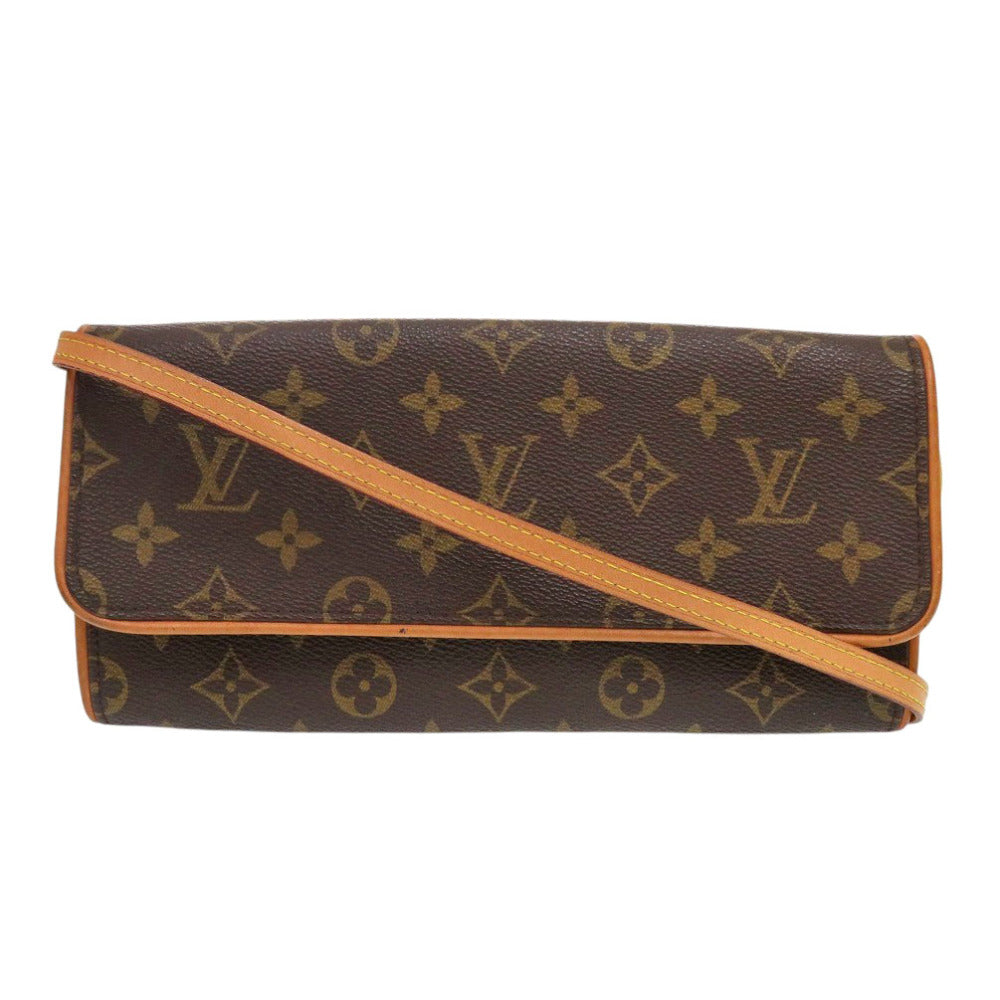 LOUIS VUITTON Shoulder Bag M51852 Monogram canvas Brown Monogram Pochette Twin GM