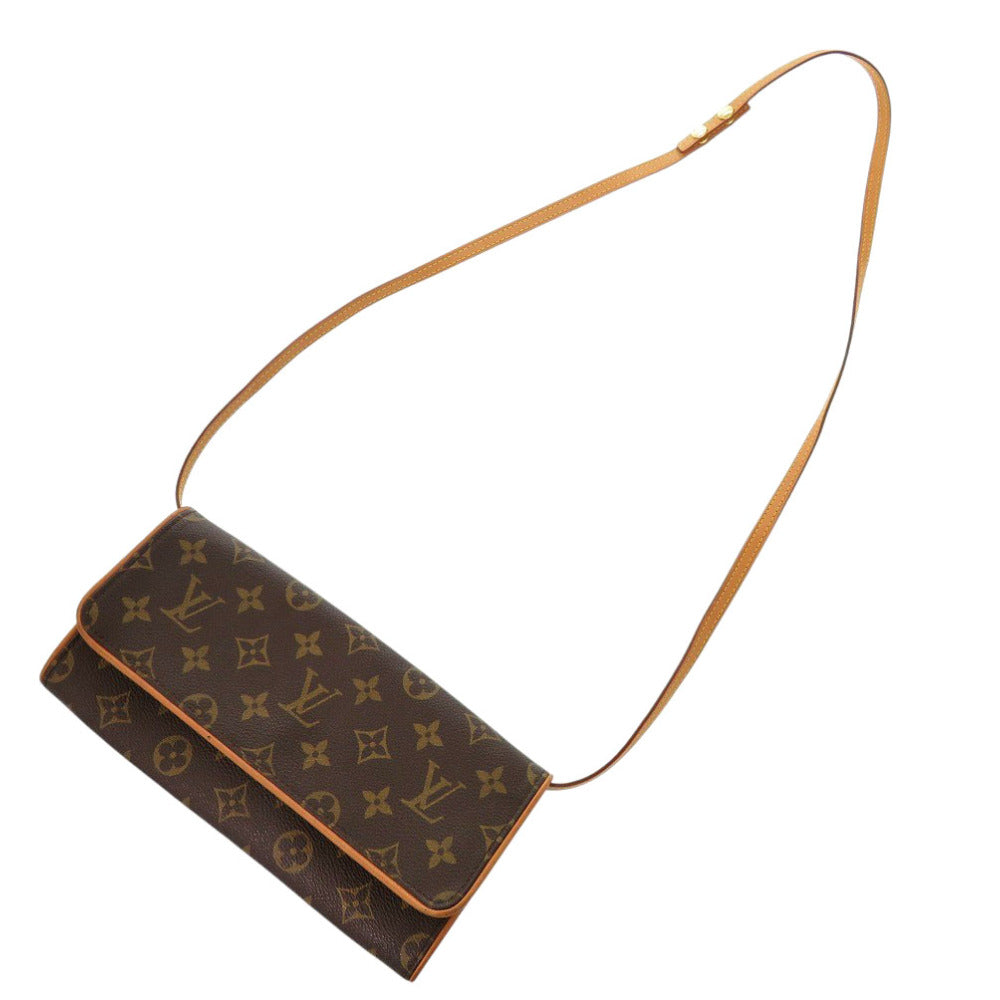 LOUIS VUITTON Shoulder Bag M51852 Monogram canvas Brown Monogram Pochette Twin GM