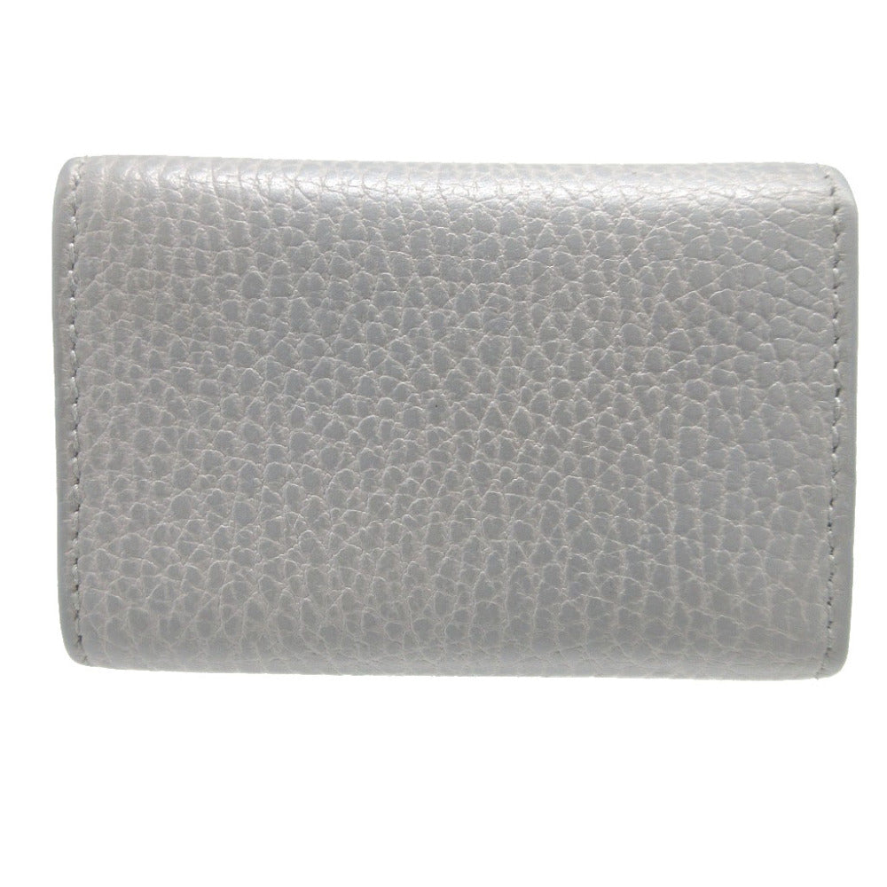 GUCCI Key case Key holder  456118 leather gray six hooks GG Marmont unisex(Unisex)