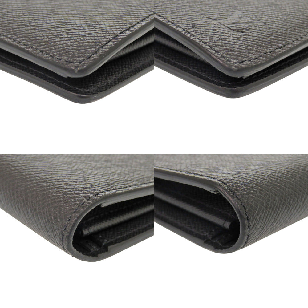 LOUIS VUITTON Long Wallet Purse M30501 Taiga Noir Portefeuille Plaza mens