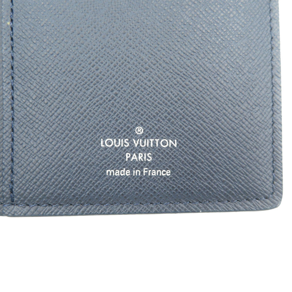 LOUIS VUITTON Long Wallet Purse M30502 Taiga Navy Taiga Portefeuille Braza mens