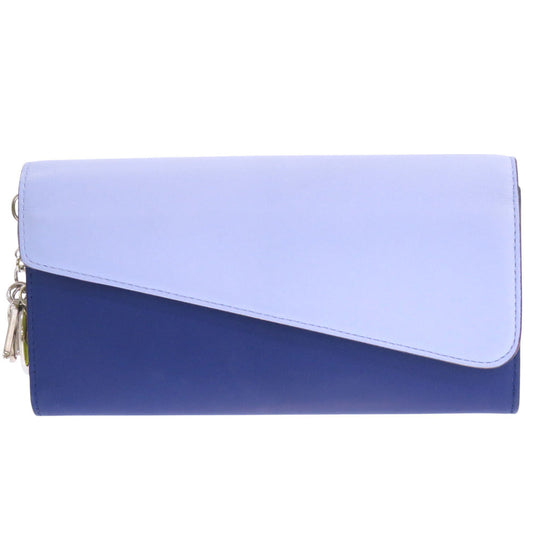 Christian Dior Long Wallet Purse leather blue By color Women