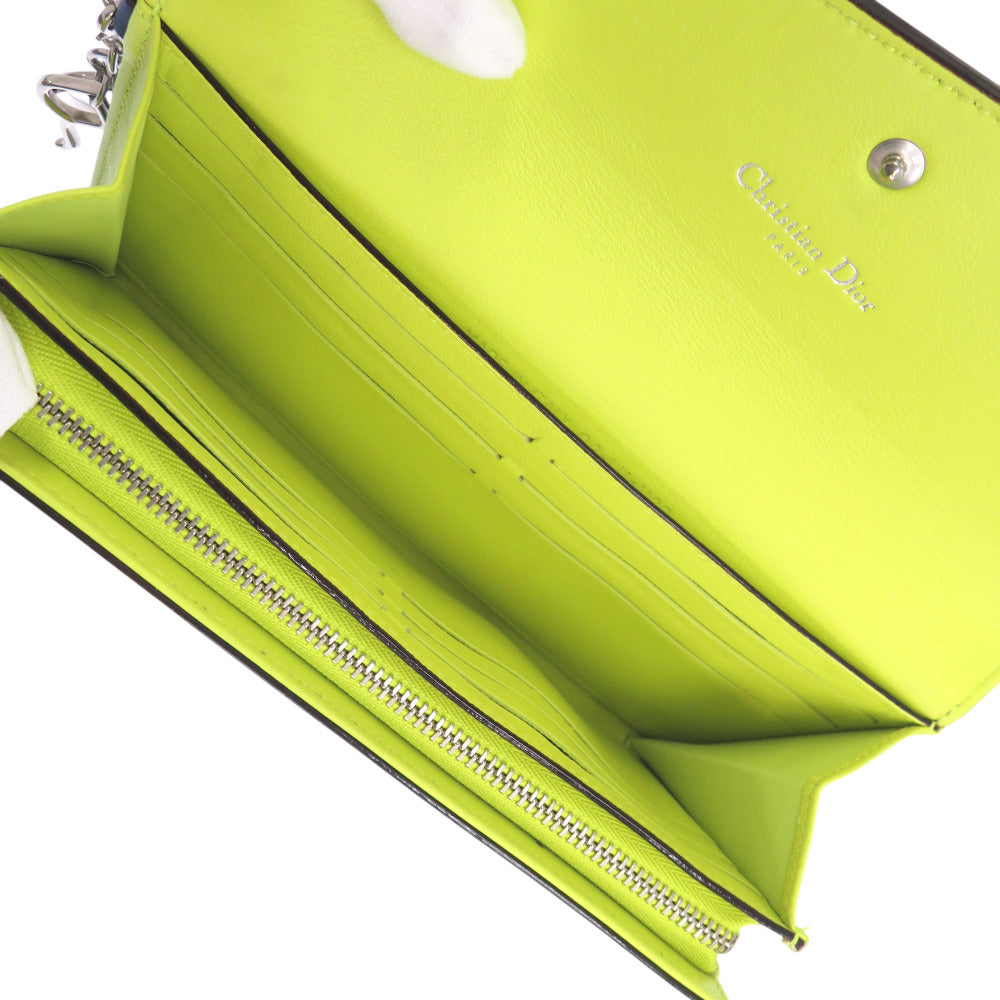 Christian Dior Long Wallet Purse leather blue By color Women