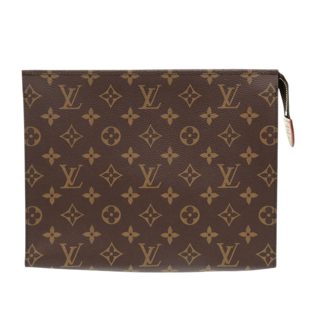 LOUIS VUITTON Clutch bag M47542 Monogram canvas Brown Monogram Poche toilette26 Women