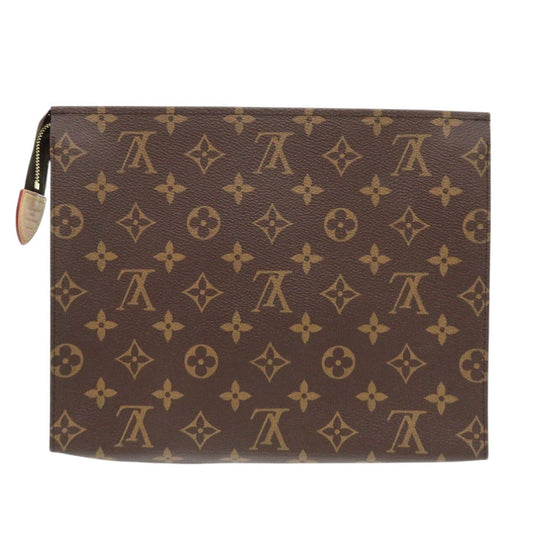 LOUIS VUITTON Clutch bag M47542 Monogram canvas Brown Poche toilette26