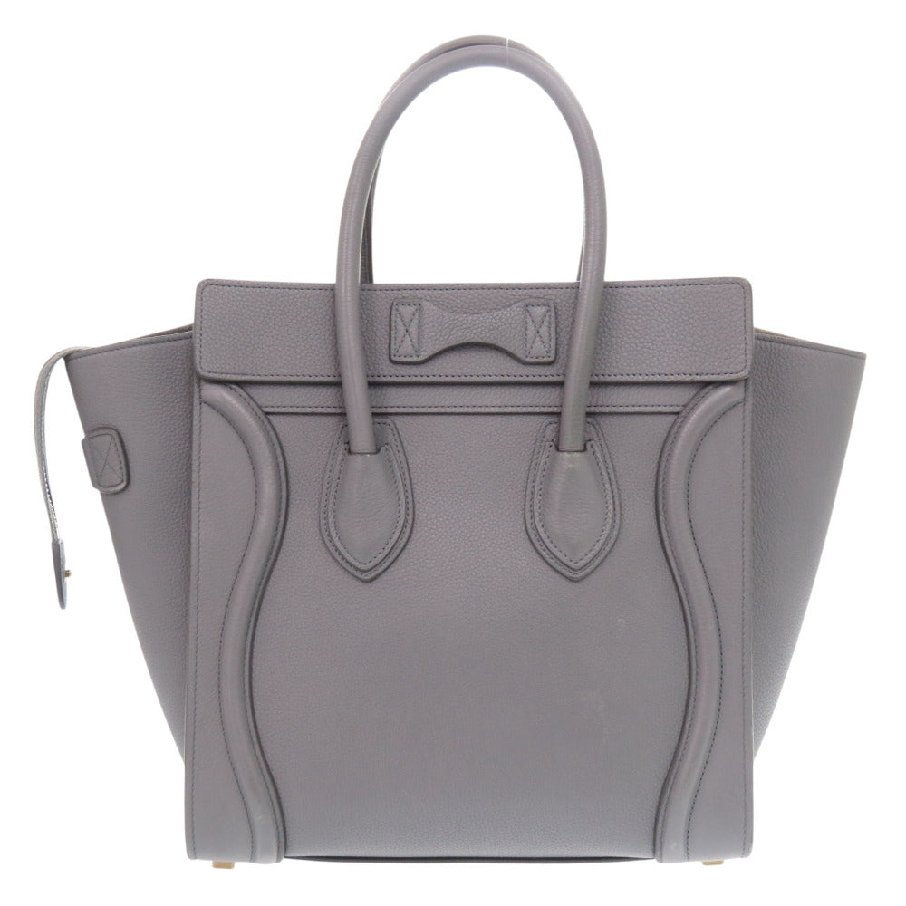 CELINE Handbag leather gray Luggage micro shopper Women
