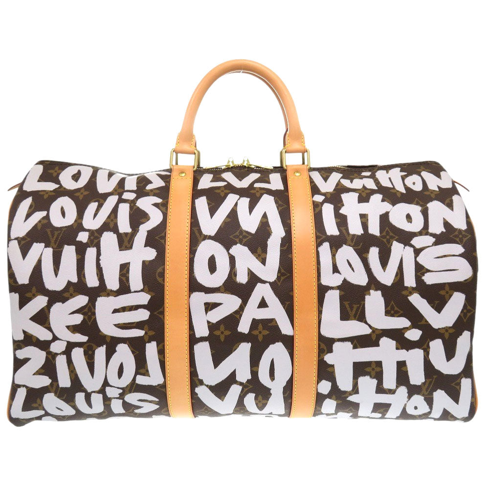 LOUIS VUITTON Boston Duffel bag M92197 Monogram canvas Brown Monogram graffiti Keepall 50