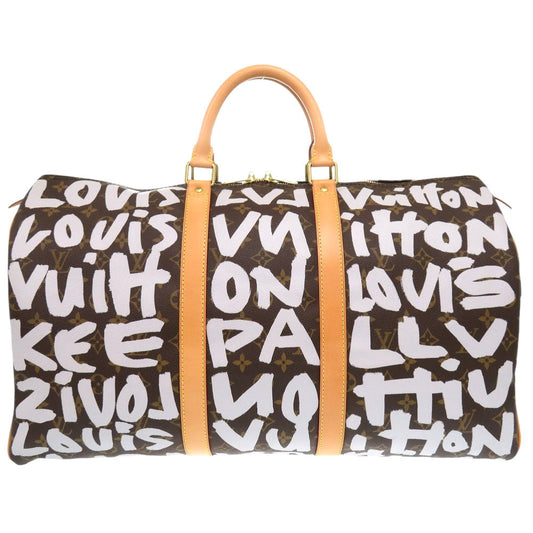 LOUIS VUITTON Boston Duffel bag M92197 Monogram canvas Brown Monogram graffiti Keepall 50