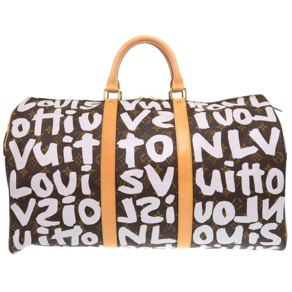 LOUIS VUITTON Boston Duffel bag M92197 Monogram canvas Brown Monogram graffiti Keepall 50