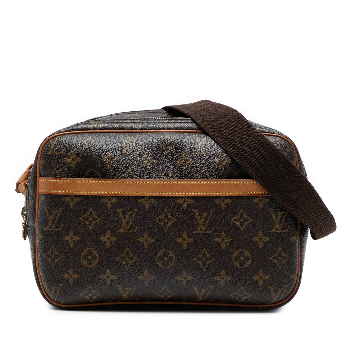 Brown Louis Vuitton Monogram Reporter PM Crossbody Bag
