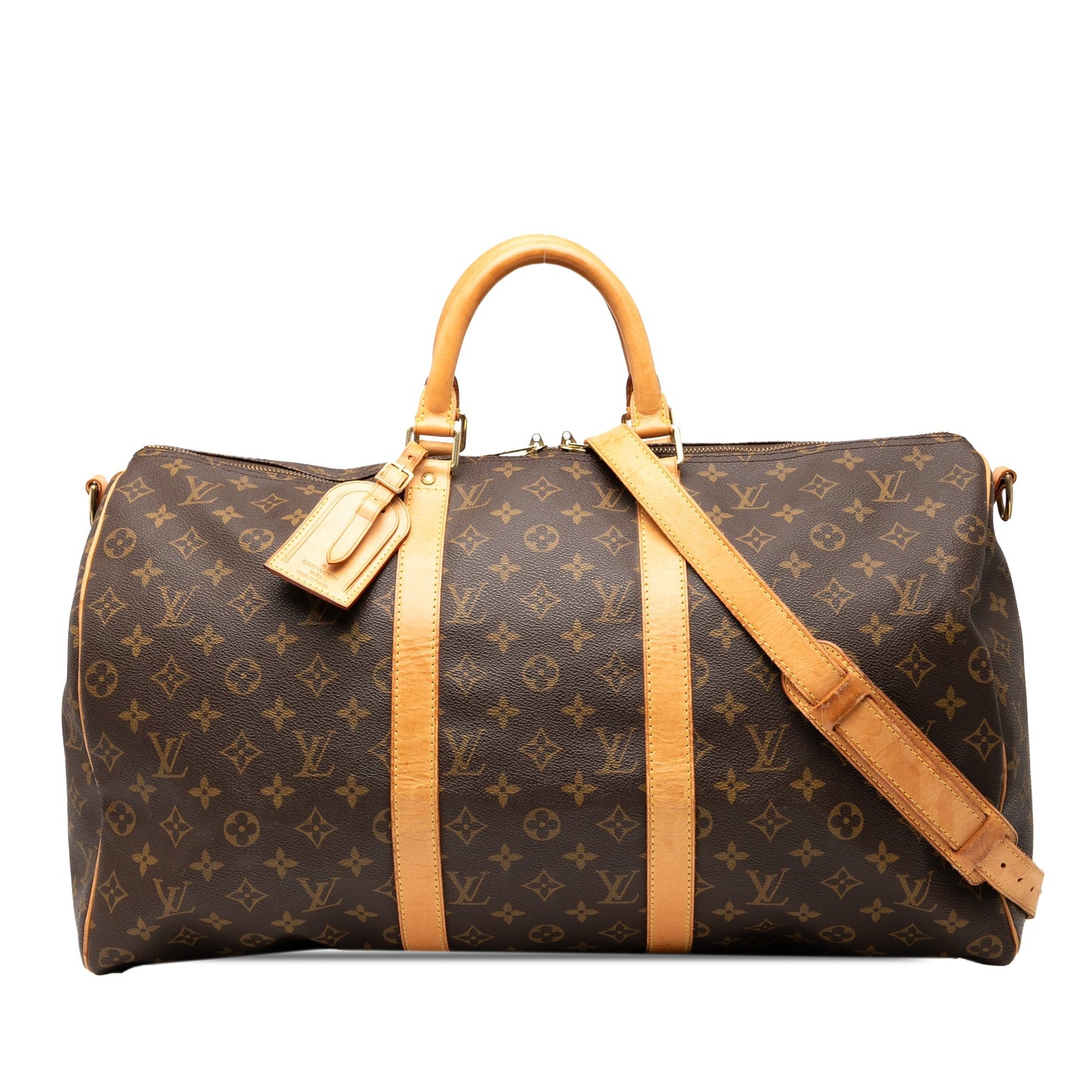Brown Louis Vuitton Monogram Keepall Bandouliere 50 Travel Bag
