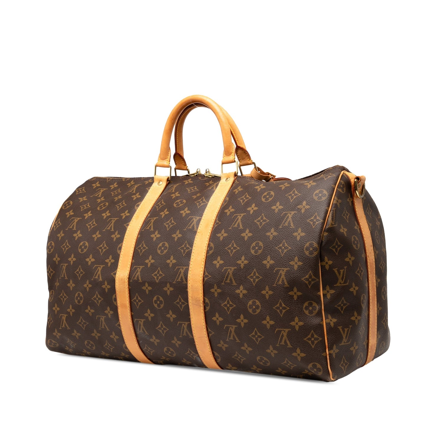 Brown Louis Vuitton Monogram Keepall Bandouliere 50 Travel Bag