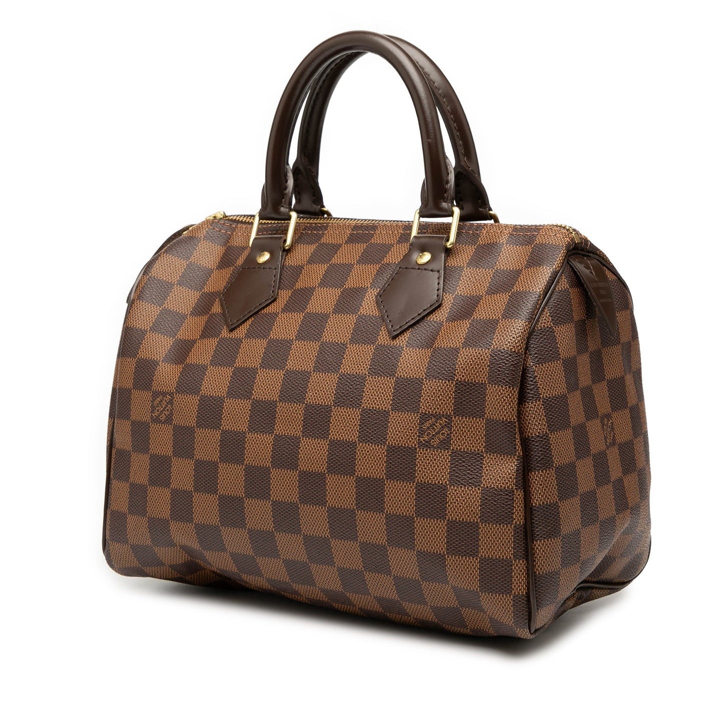 Brown Louis Vuitton Damier Ebene Speedy 25 Boston Bag