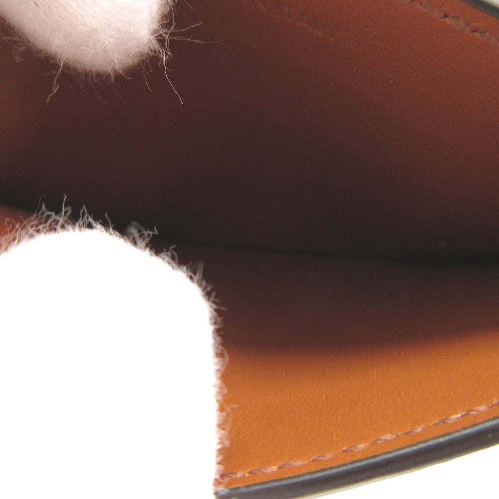 CELINE Card Case F-SD-1223 leather Brown Triomphe Women(Unisex)